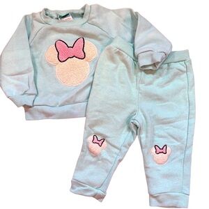 Disney Baby Aqua Outfit with Pink Accents